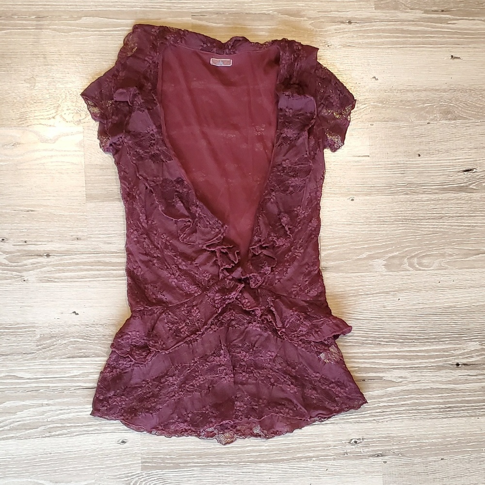 Nordstrom Lace Ruffle Tee